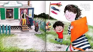 Benji & the giant kite/A boy like flying kite at the beach/bedtime story/read a book for kids
