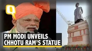 PM Modi Unveils 64-foot-tall statue Of Sir Chhotu Ram in Rohtak, Haryana | The Quint