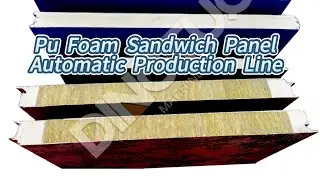 PU Foam &Rock Wool Insulation Sandwich Roof and Wall Panel Production Line