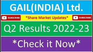 GAIL India Ltd. Q2 results | GAIL Q2 results 2022-2023 | GAIL News | Market Updates