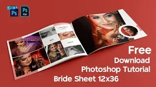 How To Create a Bride Sheet 12x36 Creative Sheet In Photoshop Tutorial  #freedownload