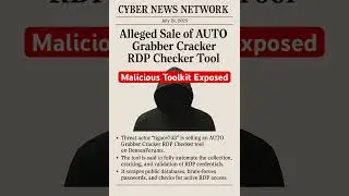 Malicious Toolkit Exposed Online #news #hacker #cybercrime #cybersecurity