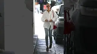 Hailey arriving at a skincare clinic in Beverly Hills, CA.#shortvideo #viralshort #foryou