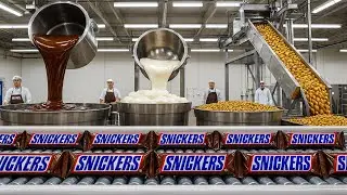 How Snickers Chocolate Are Made in Factory - See How They Make 4,8 Billion Bars Every Year!
