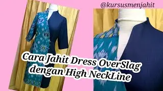 How to Sew an Overslag Dress with a High Neckline