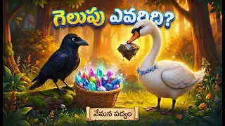 Crow vs Swan: The Ultimate Feathery Face-Off! | Vemana Poem |Nikkamina manchi #moralstories  #facts