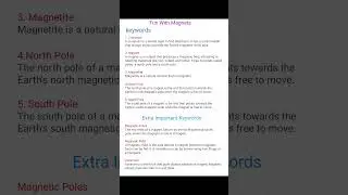 fun with magnet keywords | ncert| ncert class 6 science chapter 10 keywords