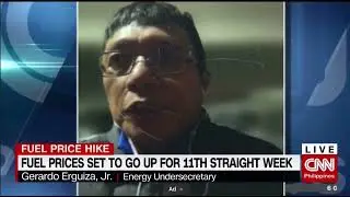 CNN PHILIPPINES, Fuel prices set to go up for 11 straight week, New Day