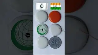 Flag art on water drop 💧| Water drop painting on coins| #shorts #viral #trending #shortvideo