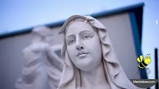 Marble statue of Virgin Mary In Stock For sale