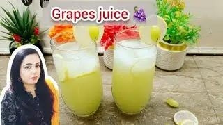 Fresh Grapes Juice Recipe 🍇 | Quick & Healthy Summer Drink 🍸 at Home #youtube #trending 