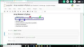 Array module in Python.