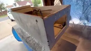 Pinball cabinet painting. Test with Rust-oleum Marble paint