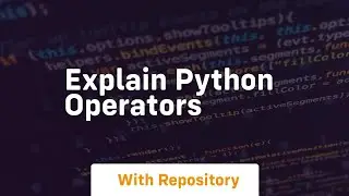 explain python operators