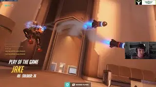 POTG! JAKE SOLDIER 76 + PHARAH GAMEPLAY OVERWACTH SEASON 33 TOP 500