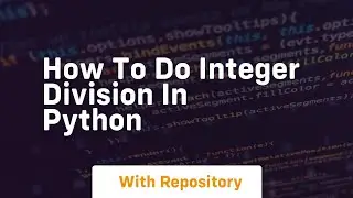 how to do integer division in python