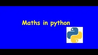 Maths in python