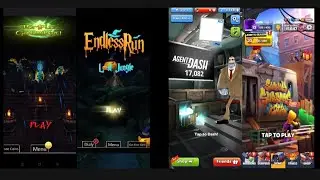 Temple Gold Run VS Endless Run jungle Halloween VS Agent Dash VS Subway Surfers CITY