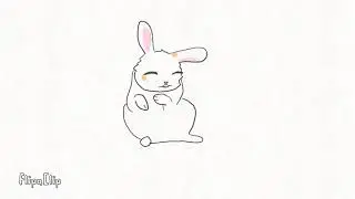 Bunny blows a kiss animation.     A thank you (read description)