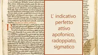 L'indicativo perfetto attivo_II parte