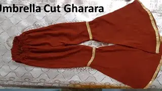 Umbrella Cut Gharara/ Sharara Cutting And Stitching Step by Step Very Easy Tutorial For Beginners.