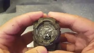 Как настроить дату и двойное время на Casio Gshock 5540 (аналоговые и цифровые)