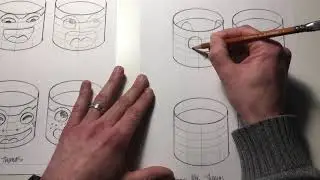 01 Slab Built Pot - Sketching Designs for an Animal Head Pot