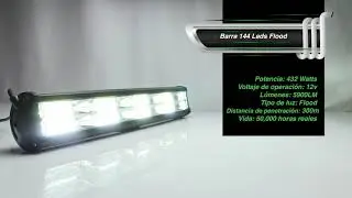 Barra 144 Led Auxiliar Con Estrobo Flood Jeep 4x4 432w