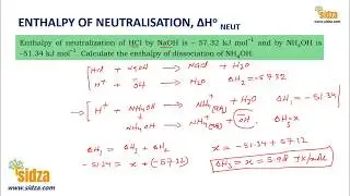Enthalpy Of Neutralisation