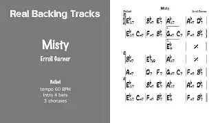 Misty - Real Jazz Backing Track - Play Along