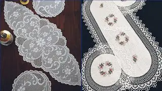 Very beautiful wool crocheted tablecloth designs(sharing ideas)#trending #viral #crochet #diy #craft