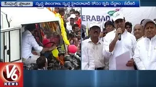 Minister KTR Speech After Distributing GHMC Auto Trolleys | Hyderabad | V6 News