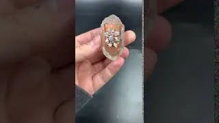 Quartz Point Decorated with Copper & Opal Chips