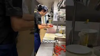 This Head Chef Shocked by This Tomato Cutting Trick! 😲 ~working art skillwood / hand crafts #shorts