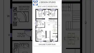 28&times;40 Ground Floor House Plan | 3 Bedroom #home #shorts