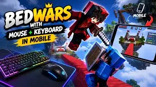 PLAYING BLOCK MAN GO BEDWARS WITH MOUSE AND KEYBOARD IN MOBILE