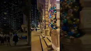 Walking in Zurich City at Night 🇨🇭✨🌟🎊🎄#christmastime #newyear2024 #zurich #switzerland #shorts