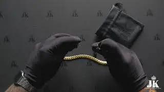 8mm Italian Made Gold Cuban Chain (925 Silver)