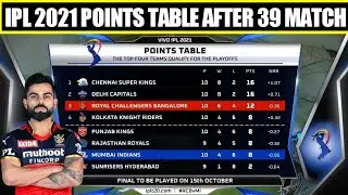 IPL 2021 Points Table // After Match 39 // IPL Points Table 2021 // IPL 2021 Points Table New