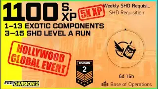Grab 1-3 EXOTIC Components 1-5 SHD Levels & 1100 Seasonal XP A Run! Division 2