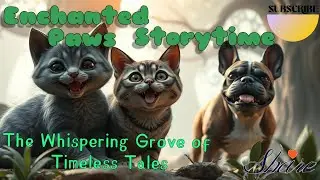 The Whispering Grove of Timeless Tales! Children's Storytime with 2 Kitties, and a Bulldog!