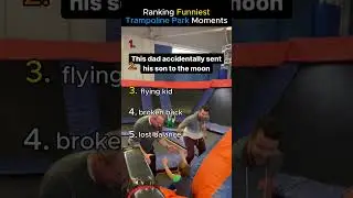 Ranking Funniest Trampoline Park Moments 😂 #shorts