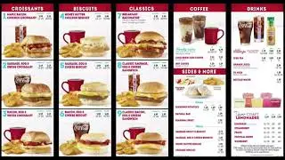 Wendy&rsquo;s Menu screen￼