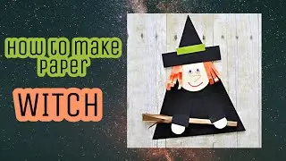 🧙DIY Paper Witch/How to make paper witch/Halloween Craft/Easy Paper Craft/Halloween Easy Kids Craft