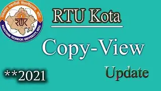 RTU Copy view Guideline 🔥 2021| RTU Kota