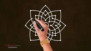 Lakshmi Hrudaya & Astadala Padma Rangoli 🪔✨ Beautiful Traditional Diwali Designs ✍️✅#33