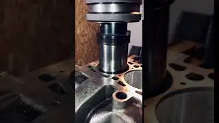 VW T5 2.5 TDI engine block preparing for sleeving.