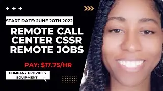 $17.75 Hr. Remote Call Center CSSR Remote Jobs