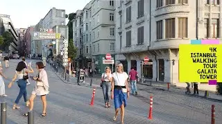 ISTANBUL WALKING TOUR AROUND GALATA TOWER 2021 4K-UHD