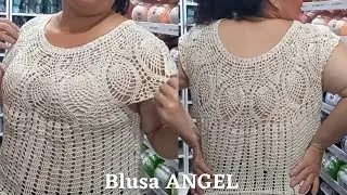 🤍Blusa ANGEL 🤍p2 #passoapassocroche #croche #crochet #blusacrochet #feitoamao #artesanato #diy #oba 